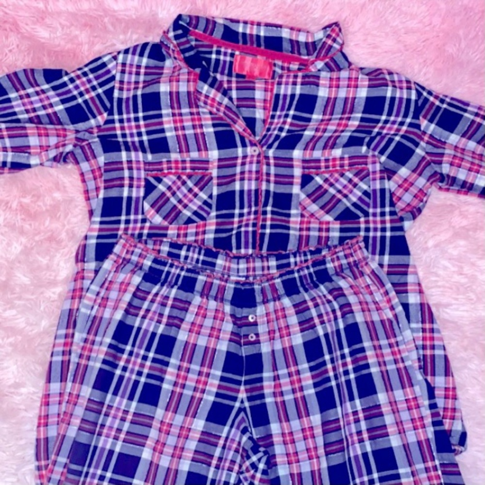 Victoria’s Secret Glitter Plaid Pajama Set